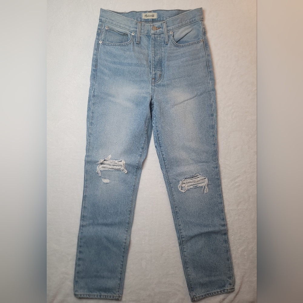 Madewell Classic Straight Full Length Jeans Sz 27 In Hartsville Wash High Rise